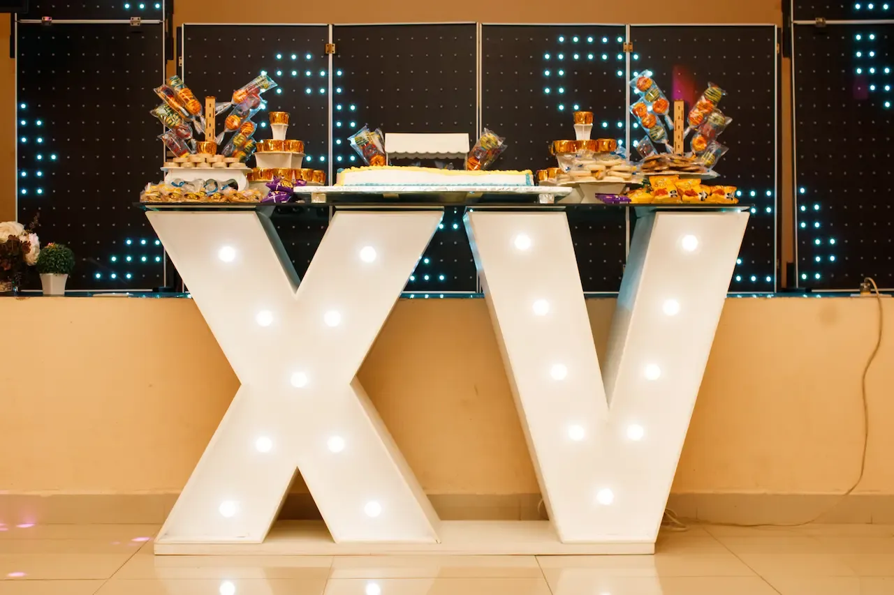 Letras grandes de XV años